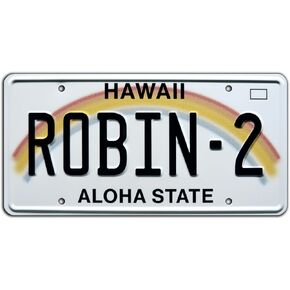 Magnum PI | Robin-2 | Metal Stamped License Plate