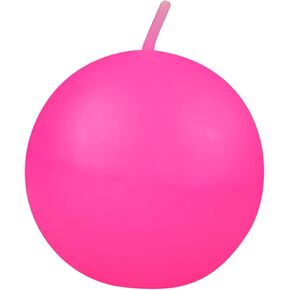 6-Piece Ball Candles, 3-Inch, Hot Pink