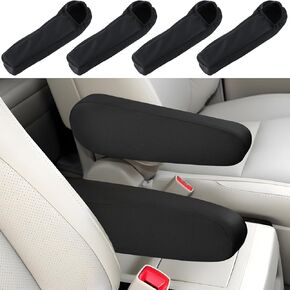 Feekoon 4 Pcs Car Front Seat Armrest Cover, Universal Size Seat Arm Rest Cover, Cloth Fabric Armrest Protectors, Car Interior Accessories for Car, SUV, Truck and Van