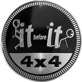Black It Before It Metal Car Badge Stickers for Jeep Wrangle Round Auto Car Emblem Sticker 3D,4 x 4 for Jeep Decals, Metal Car Badge,Decorative Sticker for Motorcycle Vehicles Bumpers Trucks