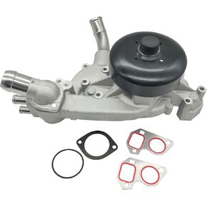 Engine Water Pump with Thermostat for 1999-2006 Chevrolet, GMC, Cadillac 4.8L 5.3L 6.0L Silverado Tahoe Express Yukon Savana Envoy Sierra Escalade AW5087 AW5104