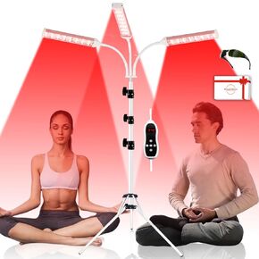 Red Light Therapy Lamp for Body Treatment with Adjustable Height Stand, 660nm, 850,940nm - Alleviate Muscle Soreness,4head B