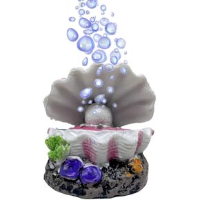 Cute Aquarium Volcano Air Bubbler with Air Bubble Stone , Realistic Fish Tank Volcano Decor for Increase Oxygen, Cute Air Bubble Maker for Small Big Fish Tank Betta Aquarium Scenery (Brown Volcano)