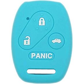 KAWIHEN Silicone Key Fob Cover Compatible with Honda Accord Accord Crosstour CR-V Civic Element Pilot OUCG8D-380H-A N5F-S0084A N5F-A05TAA(Light Blue)