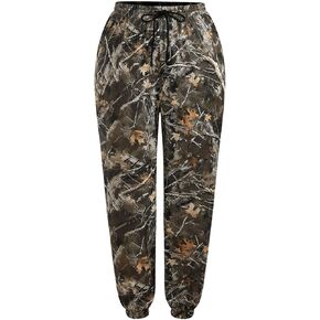SOLY HUX Women's Plus Size Camo Pants Drawstring Elastic Waist Joggers Pants Sweatpants