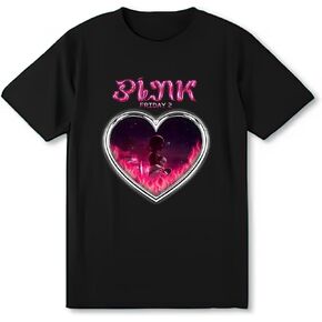Men's & Women's Music Tour Shirt Graphic Fashion Short Sleeve T-Shirt Black