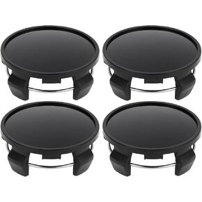 Car Wheel Center Hub Cap Rim Cover Hub Caps 62mm 2.44" OD | Snap-in Plastic for Most Cars Black 4 Pcs