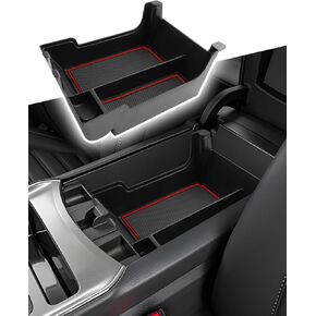 CDEFG for 2021 2022 2023 2024 Ford Edge Center Console Organizer Tray for Edge 2023 2024 Accessories Armrest Storage Box Insert Tray Arm Rest Organizer (Red)