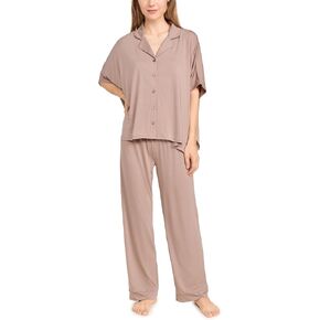Women's Solid Knit Caftan PJ Set