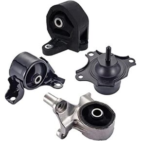 ENA Front Left Rear Engine Motor and Trans Mount Set of 4 Compatible with Honda 2001 2002 2003 2004 2005 Civic Coupe 2-Door 1.7L with Manual Transmission Replacement for A4511 A4539 A6588 A6589