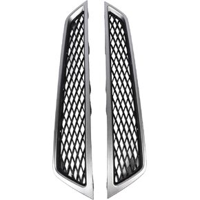 Pair Front Bumper Grille Trim Set Enhances Appearance, High Toughness ABS Material, Replacement for Acura MDX 2010-2013 with 71104STXA00, 71102STXA00, 71107STXA00, 71109STXA00