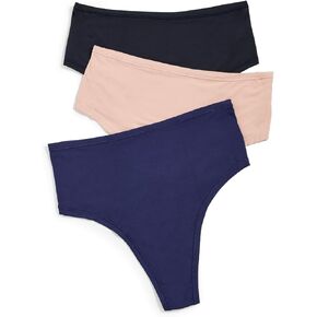 hanky panky YourFit High Rise Thong - Comfortable One Size Thong for Women (XS-XL) | High Waisted 3-Pack Thongs