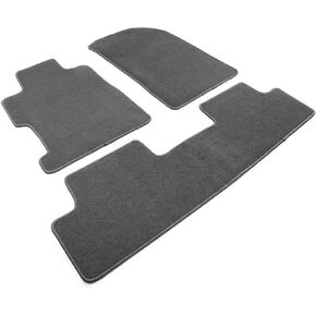 Caryz Gray Car Floor Mats Compatible with Honda Civic 2006-2011 Models,Grey Nylon Carpet Front & Rear Auto Foot Pads 3PC/Set, NY2451301