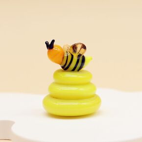 Mini Crystal Bee Glass Insect: Table Garden Art Collectible Figurines Decor Crystal House Statue Ornament Sculpture Gift
