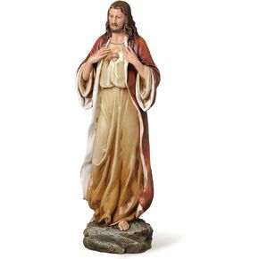 Joseph's Studio by Roman, 13.75" H Sacred Heart of Jesus Figure, Religious Gifts, Home Decor