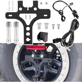 Mobile License Plate for 2018 2019 2020 2021 2022 2023 2024 Jeep Wrangler JL JLU License Plate Relocation Kit Black