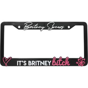 It's Britney Bitch 3D Raised License Plate Frame | 1 Pack Car License Plate Cover | Universal US Car Black License Plate Holder | Auto Accessories (Car, Truck and SUV)