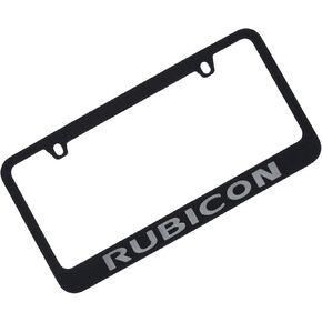 Engraved License Plate Frame for Jeep Rubicon (Black)