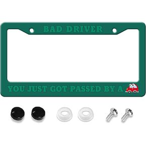 Buckle Up I Wanna Try Something License Plate Frames, Funny Car Tag Cover Decorative Stainless Steel Car License Plate Cover for Men Women 12x6 Inches