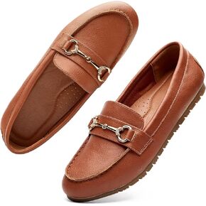 حذاء بدون كعب مريح كاجوال للسيدات سهل الارتداء حذاء مسطح للنساء مع دعم للقوس ومناسب بإبزيم أنيق للنساء (أسود، 9) in Kuwait