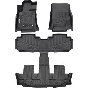 JDMON Floor Mats Compatible with 2019-2024 Subaru Ascent 7 Seater, All Weather Car Mat Custom Fit Floor Liner 1st, 2nd & 3rd Row Set Black