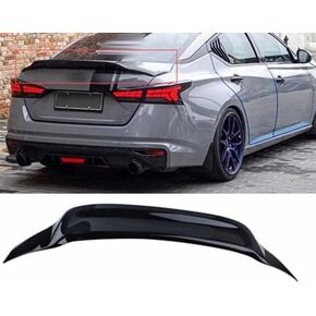Rear Spoiler Glossy Black Compatible 2019-2024 Nissan Altima Sedan SV S SR SL Platinum Rear Trunk Wing R Style High Kick Trunk Rear Lip
