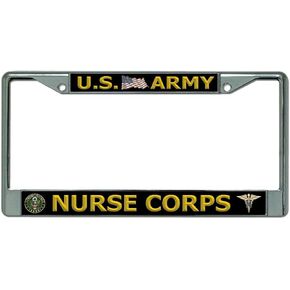 U.S. Army Nurse Corps Chrome License Plate Frame