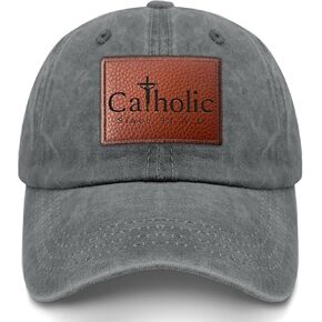 Catholic Since 33 A.D Cowboy Hat Vintage Baseball Hat Gifts for Grandma Who Like Engraved,Baseball Hat Suitable Light Grey