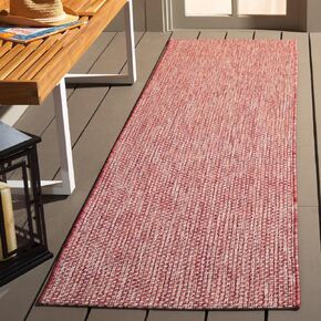 SAFAVIEH Courtyard Collection 2'3' x 6'7' Red/Beige CY8521 Indoor/ Outdoor Patio Backyard Mudroom Runner Rug