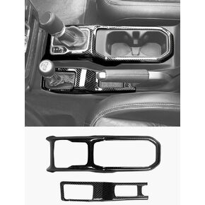Savadicar Pink Interior Accessories - Gear Shift Panel Trim Set for 2018-Present Jeep Wrangler JL JLU 4XE & Gladiator JT - Solid Color Interior Decor Upgrade Option, 2-Piece