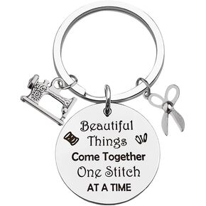 Quilting Gifts for Quilters Birthday Christmas Gifts for Sister Wife Sewing Lovers Gifts for Seamstress Friend Sewing Keychain Gifts for Women Crafters Retiremen Gifts for Mom Grandma Designer