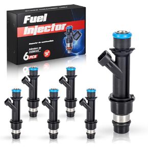ENA Fuel Injector for 25323971 FJ318 12586554 Set of 6 Compatible with Buick Chevrolet Oldsmobile Pontiac Century Rendezvous Impala Malibu Monte Carlo Venture Alero Silhouette Grand V6 3.4L 2000-2005