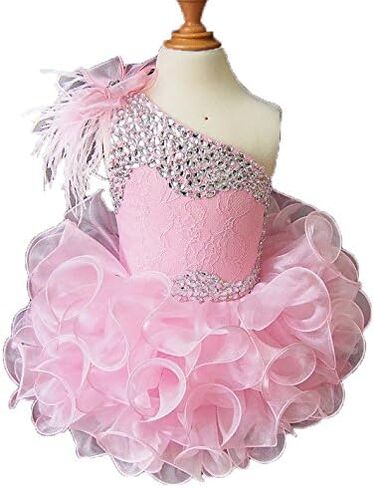 Jenniferwu G095PINK Infant Toddler Baby Newborn Little Girl's Pageant Party Birthday Dress18-24Months Lightpink in Kuwait