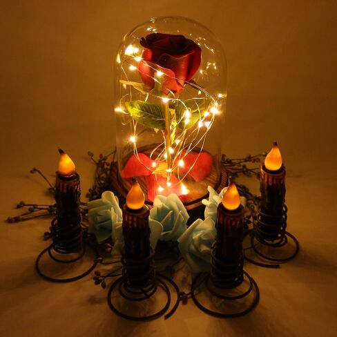 CVHOMEDECO. Real Wax Hand Dipped Battery Operated LED Timer Taper Candles Country Primitive Flameless Lights Décor, 4-3/4 Inch, Matt Black, 2 PCS in a Package in Saudi Arabia