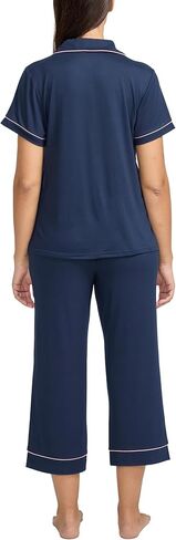 طقم بيجامة نسائي من BCBGMAXAZRIA بياقة قصيرة الأكمام مع بنطال in Kuwait