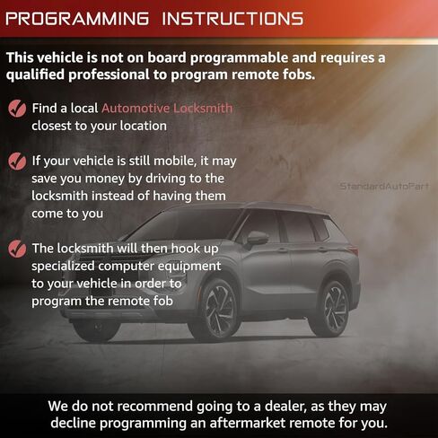 مفتاح ذكي عن بعد للقرب من StandardAutoPart متوافق مع Mitsubishi Outlander 2021 2022 KR5MTXN1 (إدراج مفتاح) in Saudi Arabia