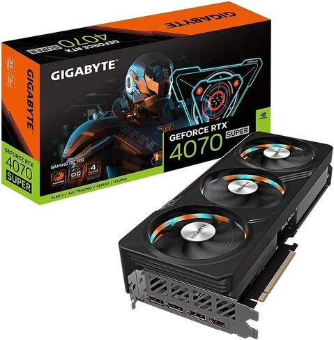Gigabyte GeForce RTX 4070 SUPER EAGLE OC Graphics Card - 2535MHz Core, 12GB GDDR6X 21000MHz 192-bit Memory, PCI-E 4.0, 3X DP 1.4, 1x HDMI 2.1a, NVIDIA DLSS 3.5, GV-N407SEAGLE OC-12GD in Saudi Arabia