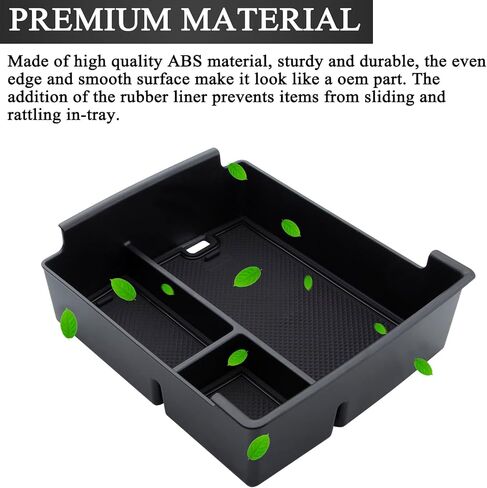 منظم وحدة التحكم المركزية مناسب لسيارة Ford Maverick 2022 2023 صندوق تخزين مسند الذراع الداخلي صينية إدراج ثانوية باللون الأسود in Kuwait