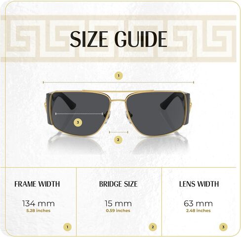 Versace VE2163 Rectangle Sunglasses For Men For Women + BUNDLE with Designer iWear Complimentary Eyewear Care Kit in Saudi Arabia
