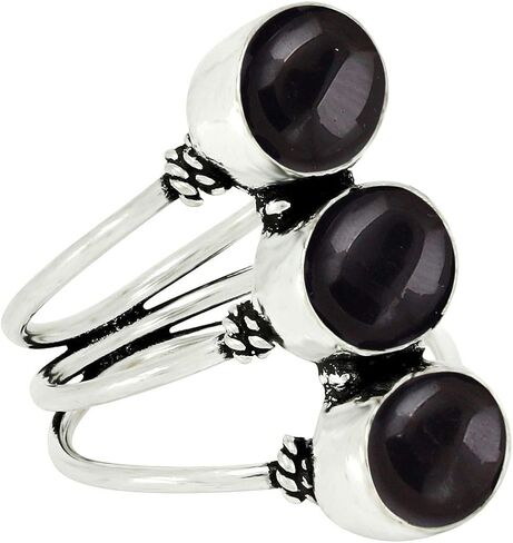 8.65Cts نمط بيضاوي الشكل الأحجار الكريمة الطبيعية خواتم اليدوية للنساء ، خاتم جوهرة الميلاد اليدوية هدية للنساء أمي زوجة in Kuwait