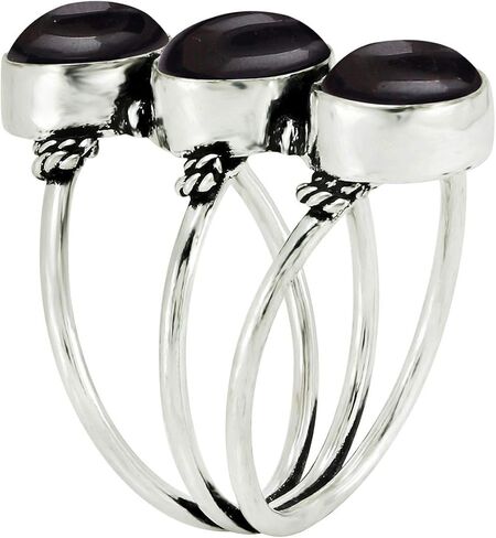 8.65Cts نمط بيضاوي الشكل الأحجار الكريمة الطبيعية خواتم اليدوية للنساء ، خاتم جوهرة الميلاد اليدوية هدية للنساء أمي زوجة in Kuwait