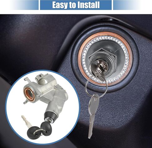 uxcell 1 Set Ignition Key Switch No.155905851 for Volkswagen Golf 1.8L A/T Base Hatchback 1985-1986,1988-1989 Black Silver Tone in Saudi Arabia