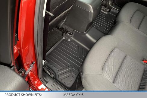 سجادات أرضية SMARTLINER مخصصة مكونة من صفين وبطانة حمولة باللون الأسود متوافقة مع 2017-2025 Mazda CX-5 in Saudi Arabia