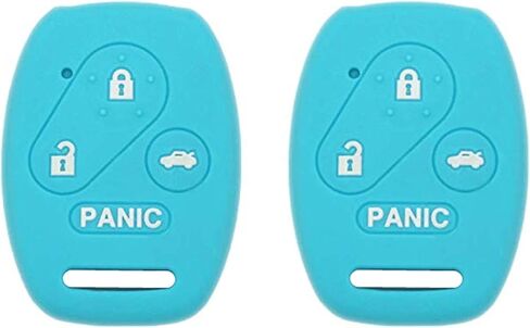 KAWIHEN Silicone Key Fob Cover Compatible with Honda Accord Accord Crosstour CR-V Civic Element Pilot OUCG8D-380H-A N5F-S0084A N5F-A05TAA(Light Blue) in Saudi Arabia