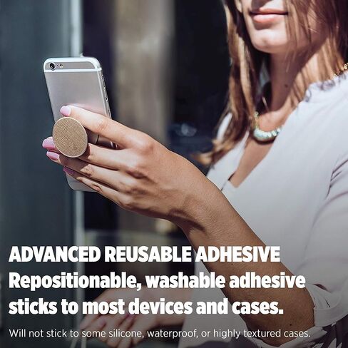 PopSockets: Collapsible Grip & Stand for Phones and Tablets - Saffiano Rose Gold in Saudi Arabia