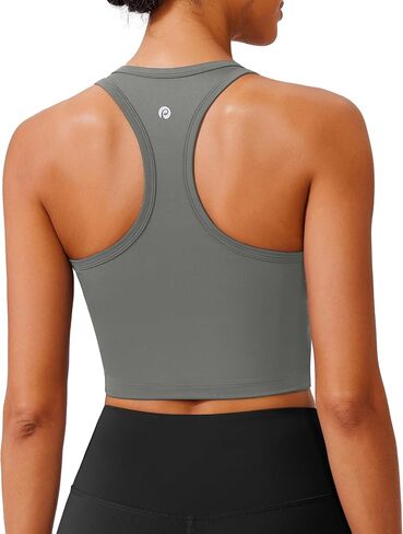 PINSPARK Sports Bra Longline Racerback Tank Tops for Women Padded Workout Yoga Top in Saudi Arabia