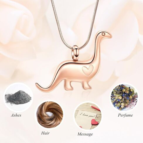Minicremation Cremation Urn Necklace for Ashes Dinosaur Memorial Jewelry Pendant for Women Men Keepsake Lockets in Kuwait