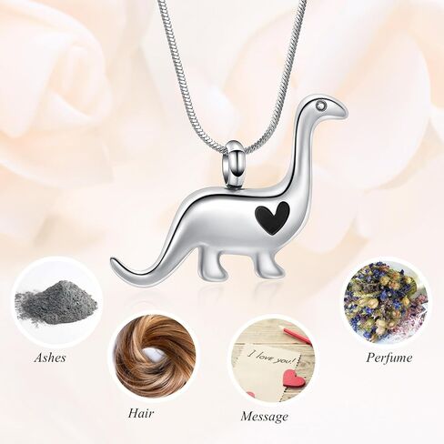 Minicremation Cremation Urn Necklace for Ashes Dinosaur Memorial Jewelry Pendant for Women Men Keepsake Lockets in Kuwait