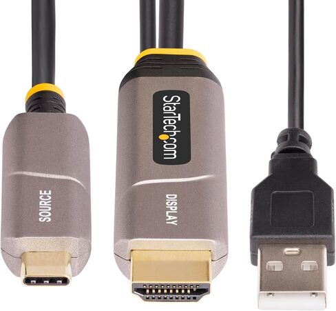StarTech.com 30 قدم (9.1 م) كابل HDMI 2.1 هجين نشط بصري (AOC)، CMP Plenum، 8K 60 هرتز، كابل HDMI 2.1/2.0 فائق السرعة in Saudi Arabia