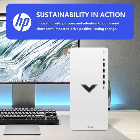 HP Newest Victus 15L RTX 4060 Tower Gaming Desktop, Intel i5-14400F (Beats Intel i7-13650HX), NVIDIA GeForce RTX 4060, 64GB RAM, 2TB SSD, Wi-Fi 6, W11H, Machenike Mechanical Gaming Keyboard Bundle in Saudi Arabia
